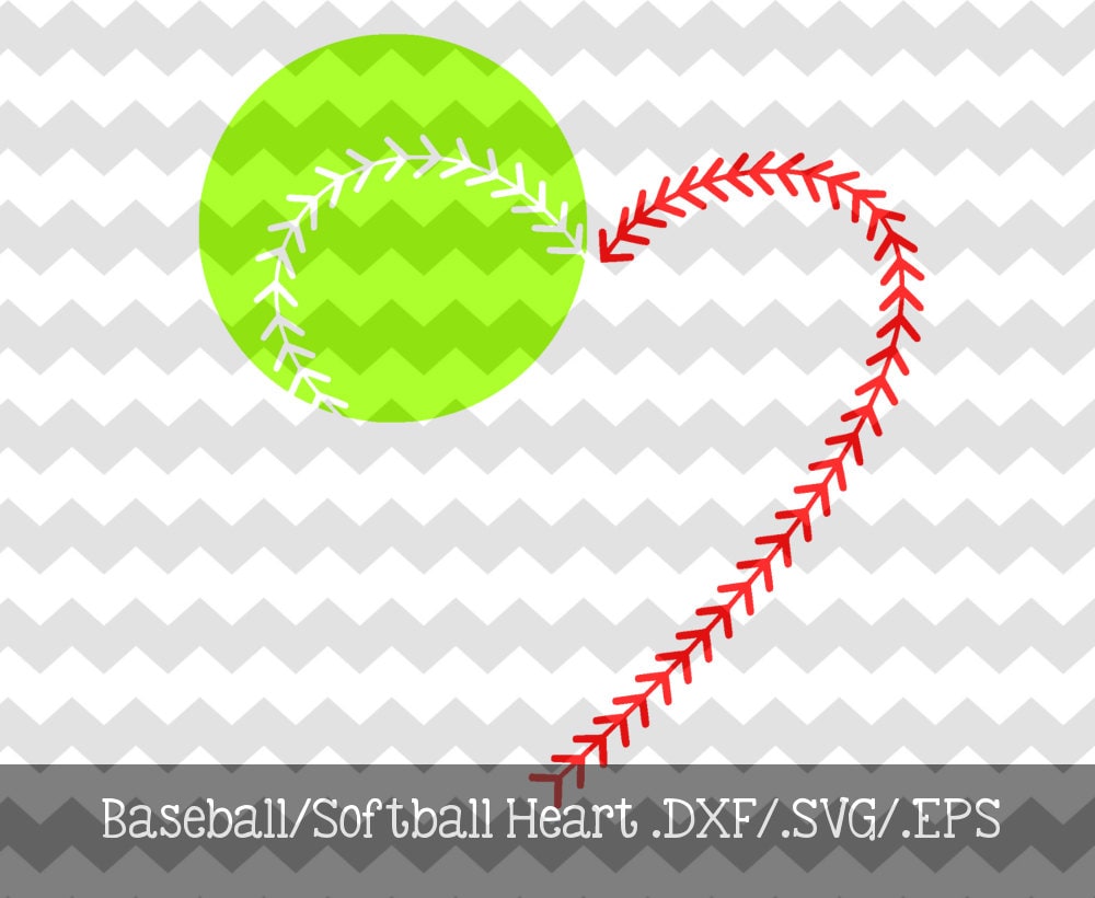 Baseball/Softball Heart .DXF/.SVG/.EPS Files for use with your