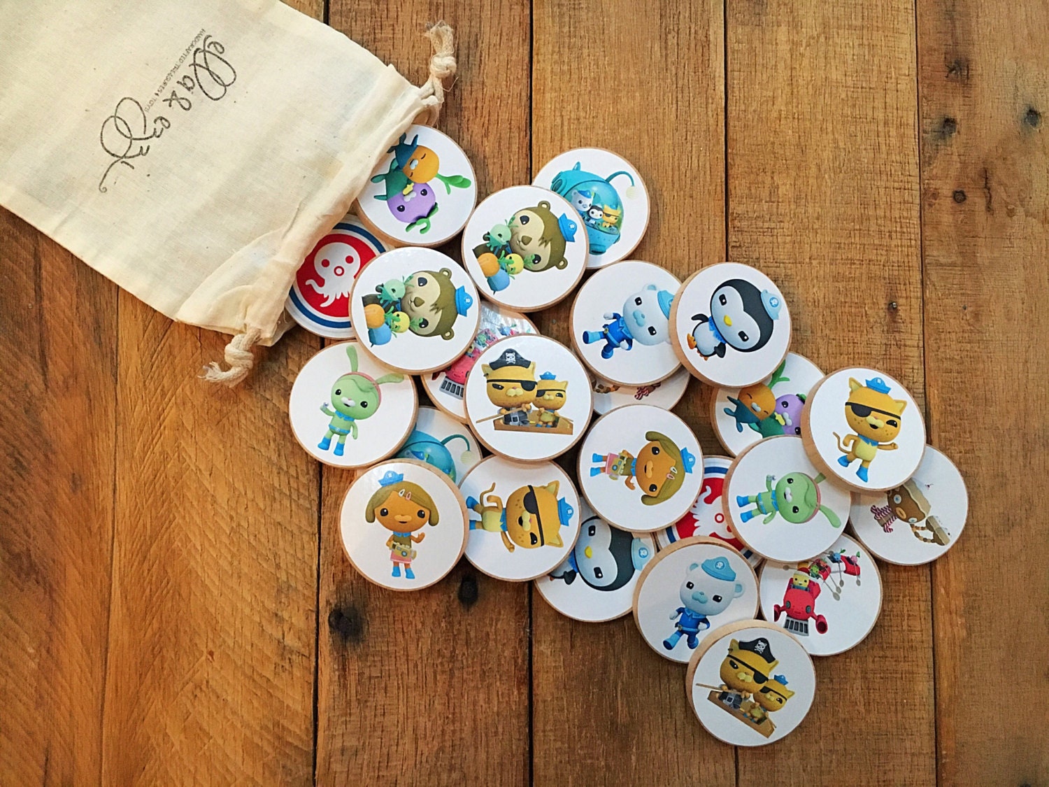 Octonauts Wooden Disc Memory Matching Game Octonauts Party