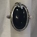 Native American Onyx Sterling Ring - CA 1980's - Size 9.5 - Item R221