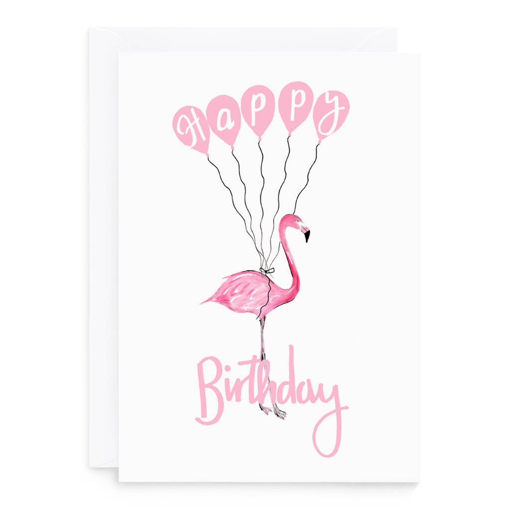 Flamingo Geburtstagskarte lustige Geburtstag Karte alles