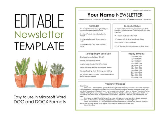 free newsletter templates for microsoft word 2010
