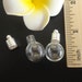 6MM GLOBES, Round Bulb,Tiny Glass Vial with silver-plated copper cap , empty clear bottle pendants, DIY Handmade Wishing glass vials charm
