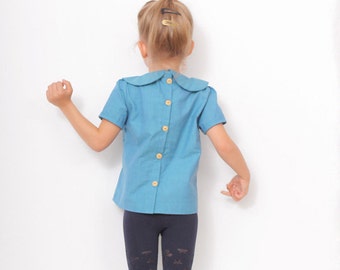 girls peter pan blouse