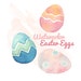 Watercolor Easter Eggs Clip art Clipart Water Color Wash Easter Egg Digital Download Images Digital Download PNG 300 DPI