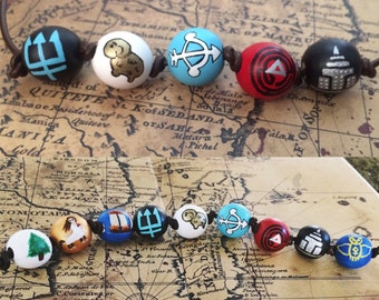 DOUBLE NECKLACE DEAL: Percy Jackson Necklace (5 Beads) + Annabeth Chase Necklace (9 Beads) or 2 Percy Jackson Necklaces (5 Beads Each)