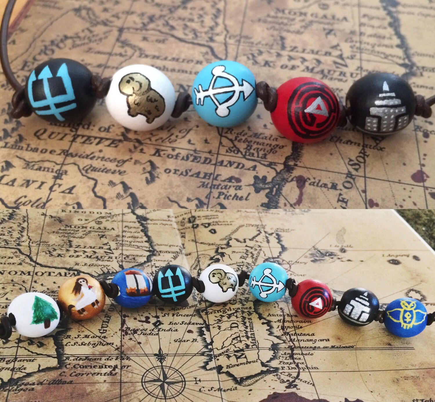 DOUBLE NECKLACE DEAL Percy Jackson Necklace 5 Beads