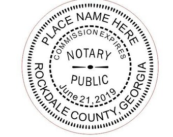 Custom Notary Georgia Stamp Style-5 Traxx 9045 Custom Notary Stamp, Notary Stamp, Office Notary Stamp, Notary Public, Notary Rubber Stamp