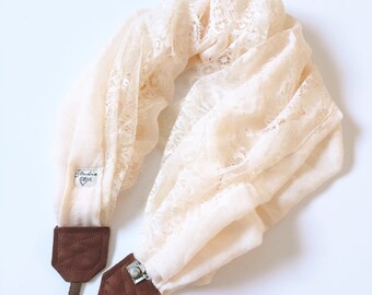 Studio Love Camera Strap: blush lace scarf pro photographer dslr leather
