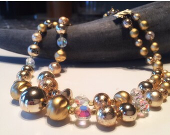 Mid Century Double Strand Necklace