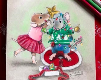 Original Drawing of "Decorating Day"