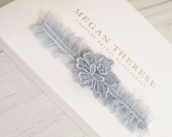 blue lace garter, lace garter, bridal garter, wedding garter, bridal garter set, blue garter