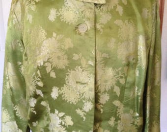 Vintage Green Silk Jacket