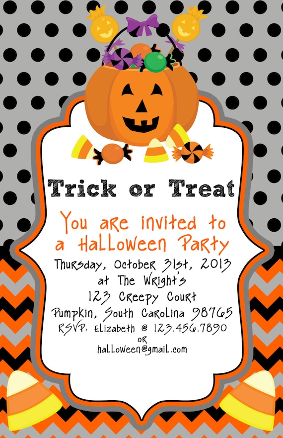 Trick or Treat Halloween Invitations 20 invites