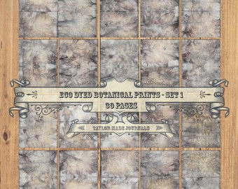 Eco Print Paper, Botanical Print Kit -30 Page Digital Kit,Perfect for Journals,Junk Journals,Mixed Media, Card Making,Scrapbooking,& Collage