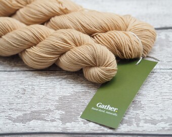 Naturally dyed yarn - avocado stone on Platinum Sock