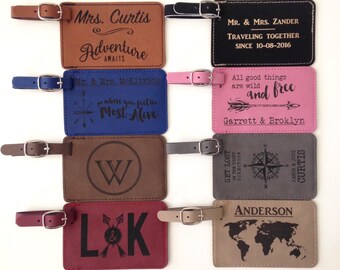 Personalized Luggage Tag Leather Luggage Tag Monogram Luggage Tag Luggage Tags Personalized Mr and Mrs Luggage Tag Custom Luggage Tag Gift