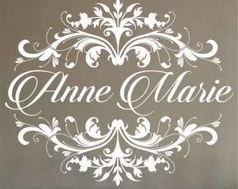Girl's Name Wall Decal,Personalized Name Wall Decal Nursery Wall Decal shabby chic Nursery Vinyl Wall Art Vinyl Lettering - Vinyl Decal,