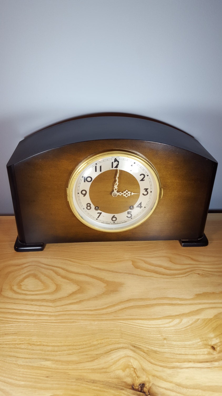 Vintage Seth Thomas Shelf Clock Art Deco Made in Canada