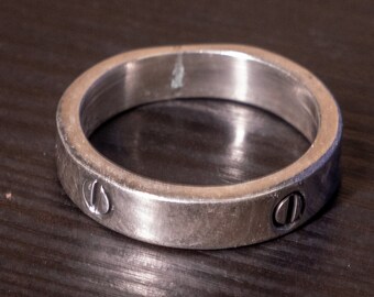 Sterling Silver ring, Cartier Love ring style
