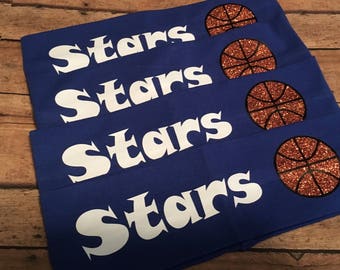 Personalized 2 1/2" Wide Basketball Headband / Player/Team