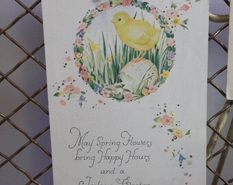 Vintage Easter Postcard Chick