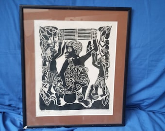 Vintage Limited Edition Ethnic Print on Fabric