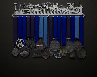 Run The USA (No Text) - Allied Medal Hanger Holder Display Rack
