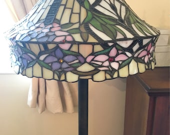 TIFFANY Style Floral Stained Glass Handcrafted Floor Lamp