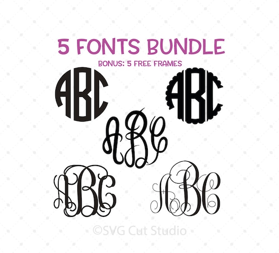 Download Font bundle SVG Digital Font SVG Script Monogram Font