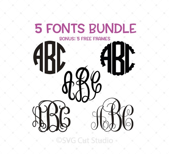 Download Font bundle SVG Digital Font SVG Script Monogram Font