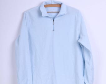 Odlo Womens XL Fleece Top Blue Zip Neck Outdoor Top