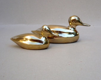 Vintage Brass Ducks Decorative Ducks Shabby Chic Art And Collectibles Vintage Brass Ducks Decorative Ducks Shabby Chic Art And Collectibles