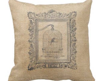 Farmhouse Birdhouse Decorative Pillow