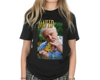 Sir David Attenborough T-shirt Top Shirt Tee Fashion Retro 90's Bae