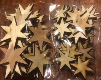 6 point Chicago Stars-laser cut- made in Chicago