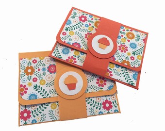 Handmade Gift Card Holders set of 2, Choose Color Gift Card Envelope