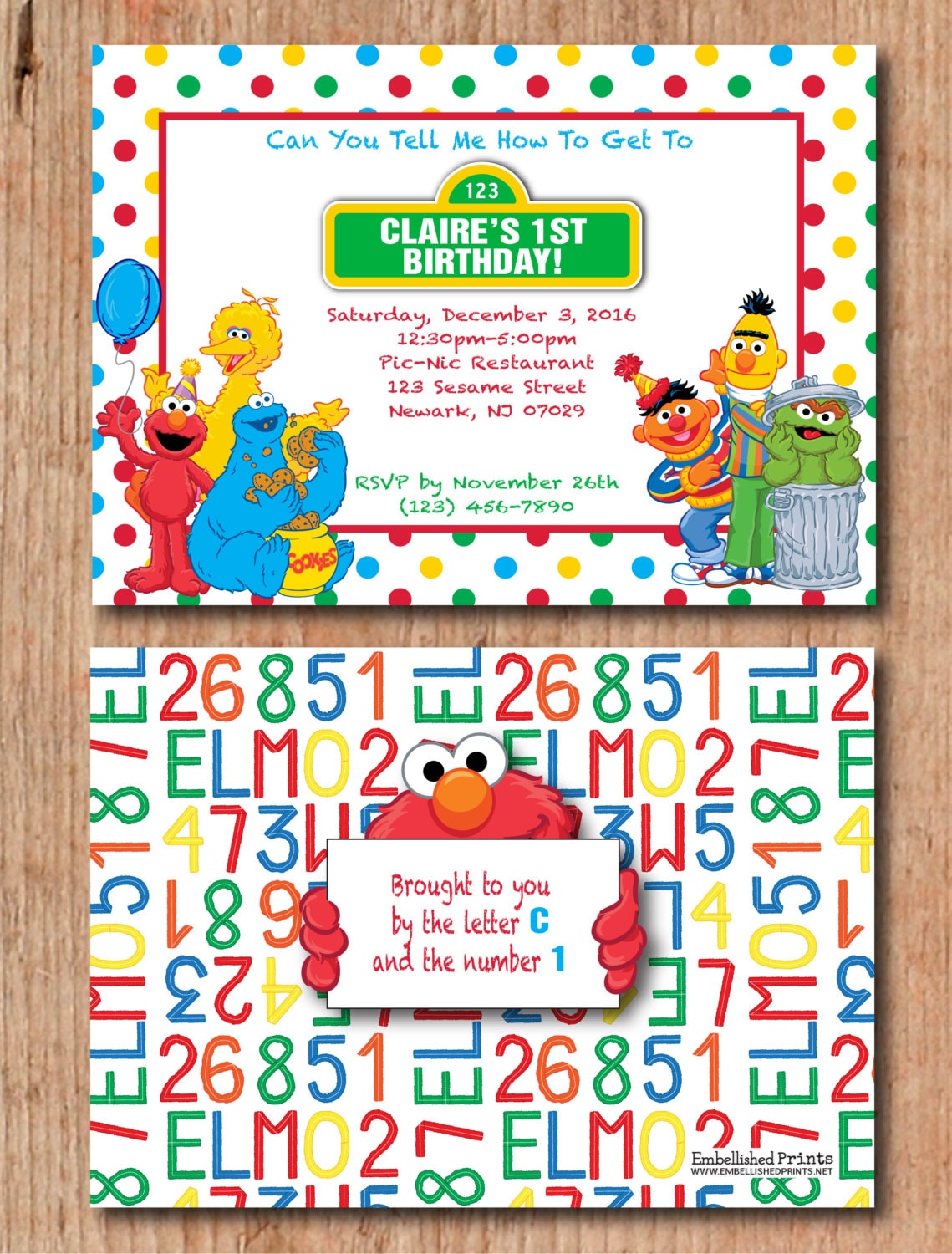 Sesame Street Invitation