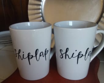 Mugs- Set of 2, "Shiplap"
