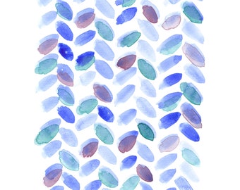 Herringbone Watercolor Print