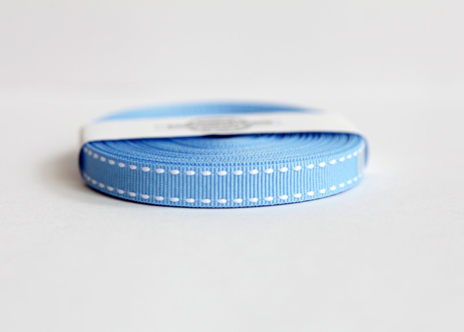 Baby Blue Ribbon 5m Gift Wrapping Ribbon in Baby Blue Stitch