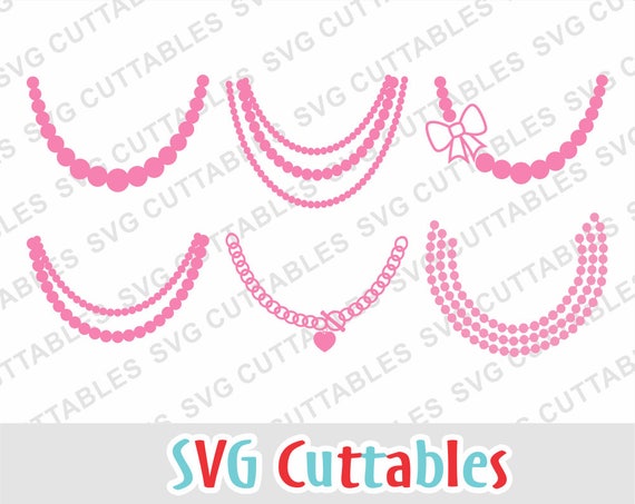 Download Necklace SVG necklace svg cut file dxf file eps file pearl