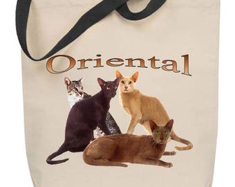 Oriental Cat Tote Bag
