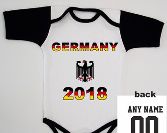 Germany Baby Onesie Soccer Baby Bodysuit Infant Football World Cup 2018 Toddler Baby Grow