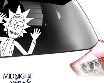 Pressed Rick - Rick Against Window / Rick & Morty inspired Decal / Vinyl Sticker
