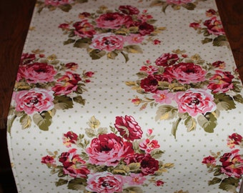 Victorian Rose Table Runner Reversible - 60"