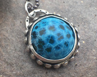 Sterling Silver Faceted Dyed Agate Bold Necklace