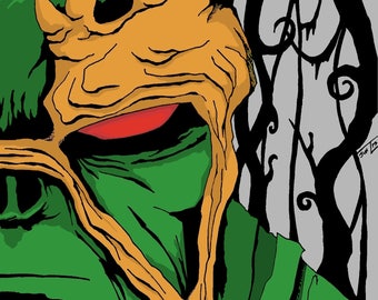 Swamp Thing - A4 Colour Art Print