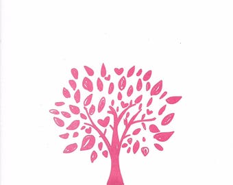 Trees Among Us Print in Red