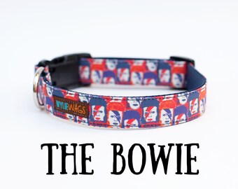 The David Bowie Dog Collar, rock n roll, music, boy dog collar, girl dog collar