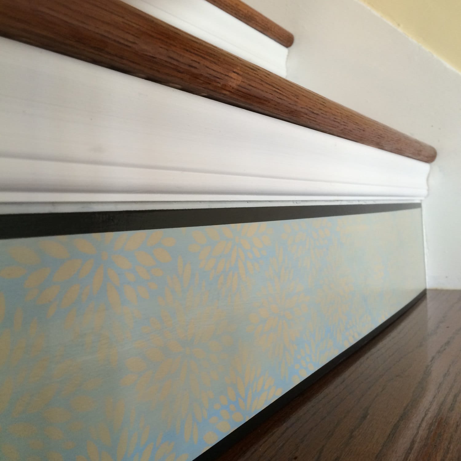 Floral Stair Riser Alternative to Vinyl Decals and Stair